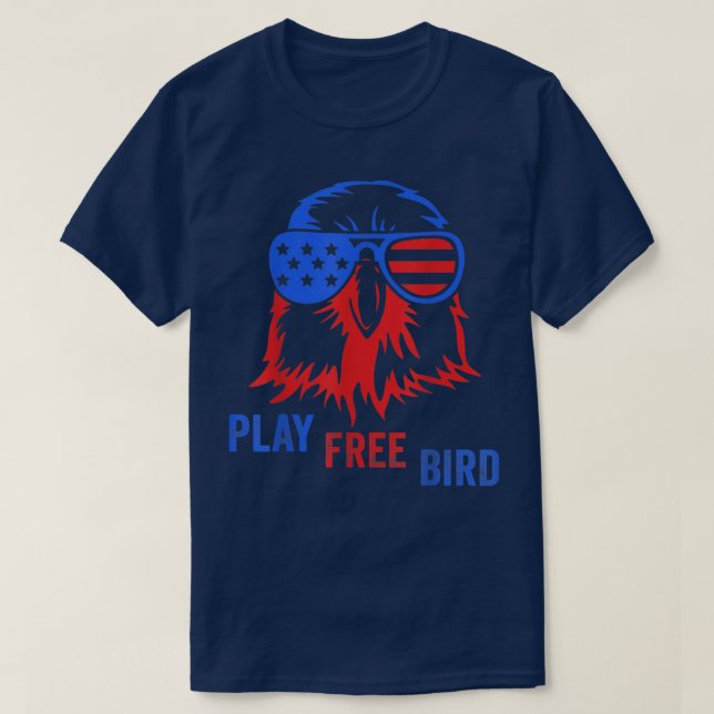 American Eagle play free bird  T-Shirt (Design Front)
