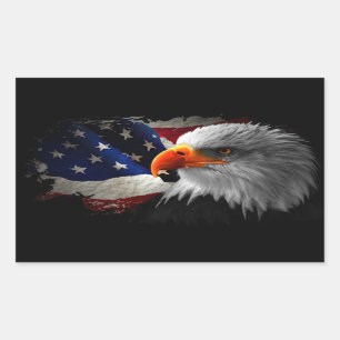 American Eagle Rectangular Sticker