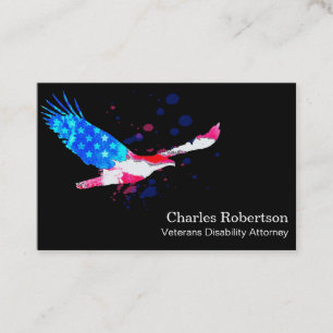 ** American Eagle Red White Blue USA Flag Business Card
