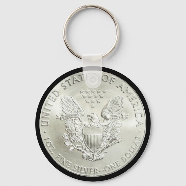 AMERICAN EAGLE SILVER DOLLAR*-KEYCHAIN KEY RING (Front)