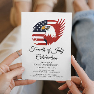 American Eagle Simple Fourth Of July Celebration Invitation