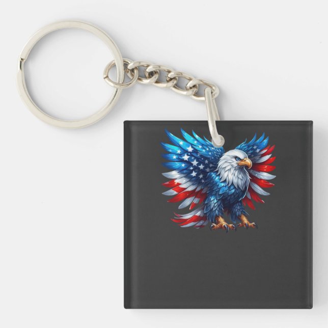 American Eagle Soaring T-Shirt Key Ring (Front)