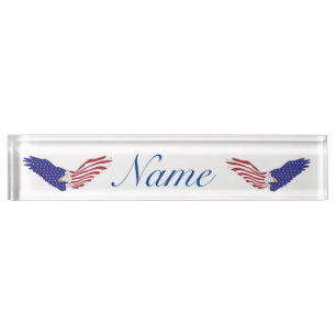 American Eagle Thunder_Cove Patriotic 4th of July Nameplate