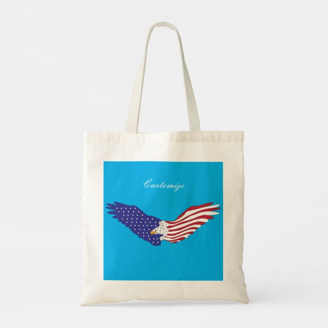 American Eagle Thunder_Cove Patriotic 4th of July Tote Bag (Back)