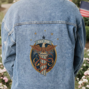 American Eagle USA 250 Art Nouveau Motif ID1304 Denim Jacket