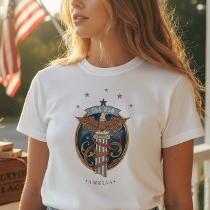 American Eagle USA 250 Art Nouveau Motif ID1304 T-Shirt