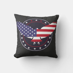 American Eagle USA Flag Cushion