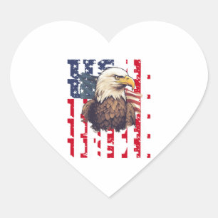 American Eagle USA Flag Eagle for a Patriots Heart Sticker