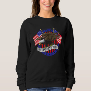 American Eagle Usa July 4th Patriotic Red White Bl Sweatshirt