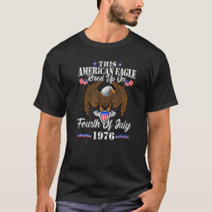 American Eagle Usa Patriotic Born 4th July Birthda T-Shirt