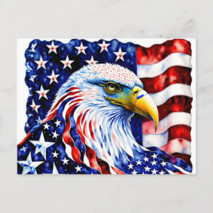 American Eagle, USA, postcard for postcrossing