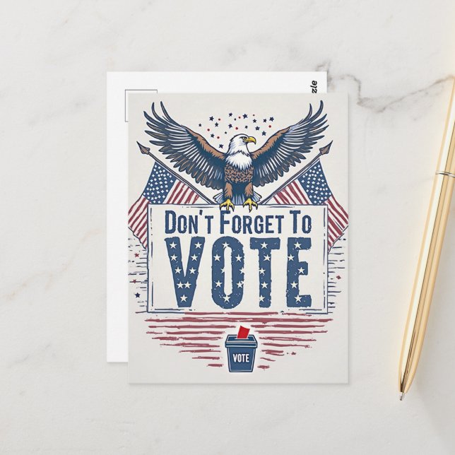 American Eagle Vote Reminder Postcard (Front/Back In Situ)