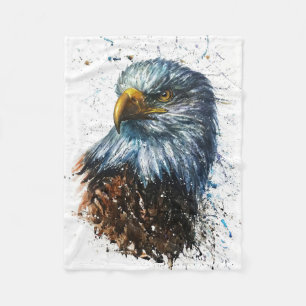 American Eagle Watercolor Fleece Blanket