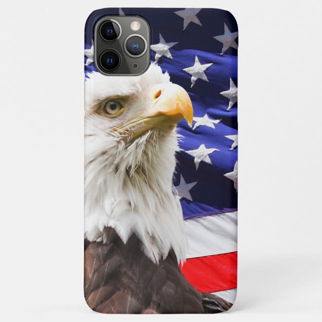 American Eagle With American Flag Background Case-Mate iPhone Case (Back)