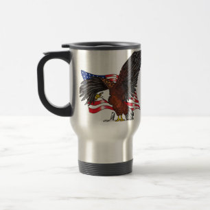 American Eagle with Cross Travel Mug