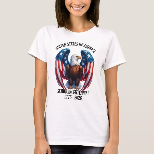 American Eagle with Flag Wings 1776-2026 T-Shirt (Front)