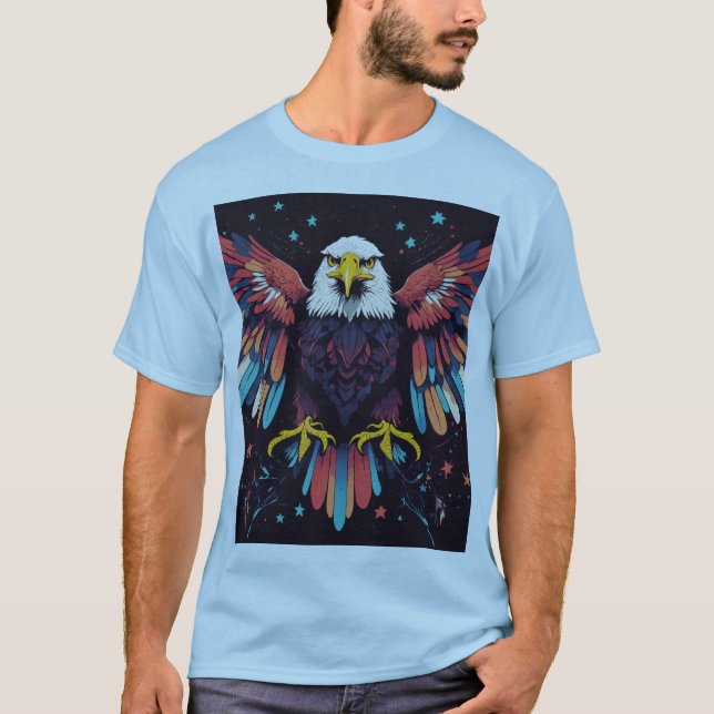 American Eagle with patriotic symbols T-Shirt (Front)