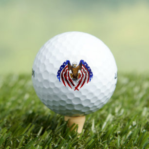 American Eagle with USA Flag on wings Golf Balls