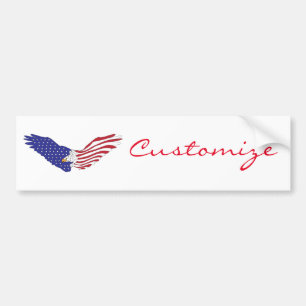 American Eagles Thunder_Cove Patriotic 4th of July Bumper Sticker