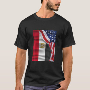 American Egypt Half Egypt Flag. T-Shirt