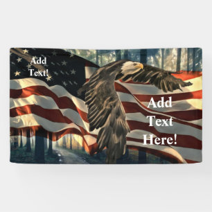American Election Vote Bald Eagle American Flag Banner