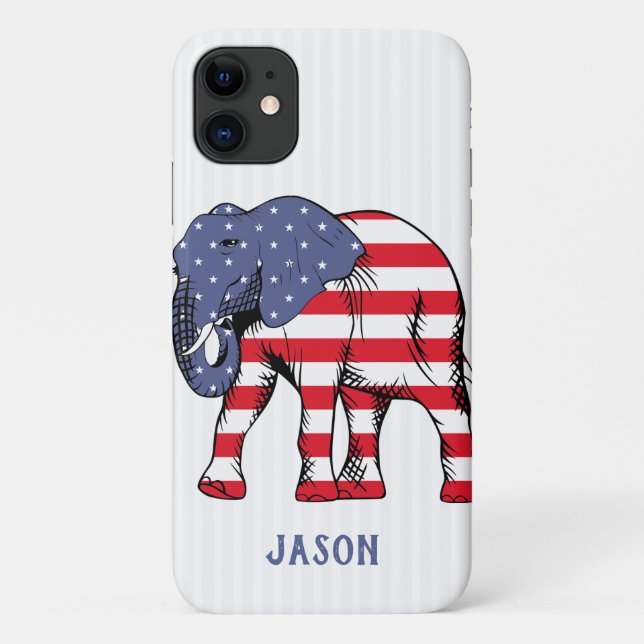 American Elephant Case-Mate iPhone Case (Back)