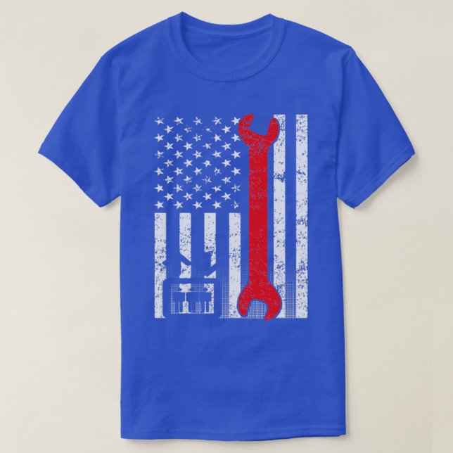 American Elevator Mechanic  T-Shirt (Design Front)