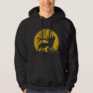 American Elk Hunter Dad Vintage Retro Bow Hunting Hoodie