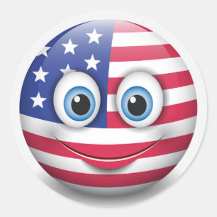 American Emoji Classic Round Sticker