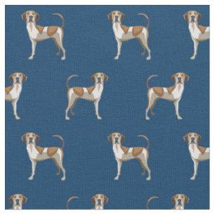American English Coonhound dog navy Fabric