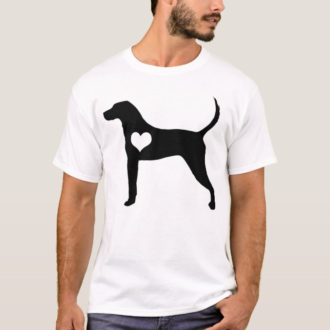 American English Coonhound Heart Mens T-Shirt (Front)
