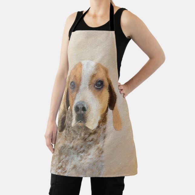American English Coonhound Painting - Dog Art Apron (Insitu)