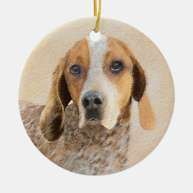 American English Coonhound Painting - Dog Art Ceramic Ornament (Front)