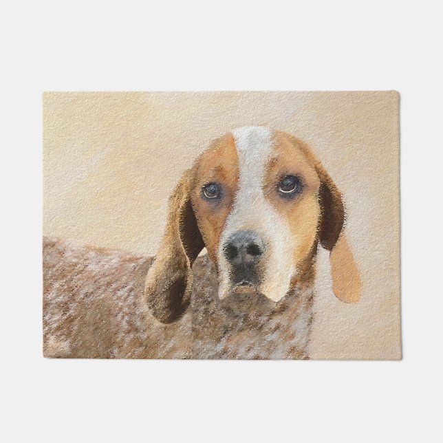 American English Coonhound Painting - Dog Art Doormat (Front)