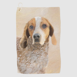 American English Coonhound Painting - Dog Art Golf Towel