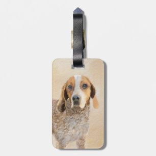 American English Coonhound Painting - Dog Art Luggage Tag
