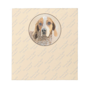 American English Coonhound Painting - Dog Art Notepad