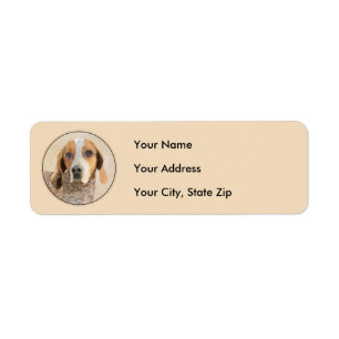 American English Coonhound Painting - Dog Art Return Address Label