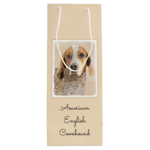 American English Coonhound Painting - Dog Art Wine Gift Bag