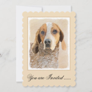 American English Coonhound Painting - Original Art Invitation