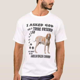 American English Coonhound Quote Mum Dad Print, Re T-Shirt