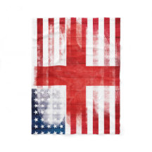American English Flag | Wood Grain & Paintstrokes