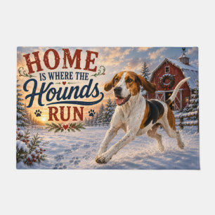 American English Foxhound Home Is Where The Hounds Doormat