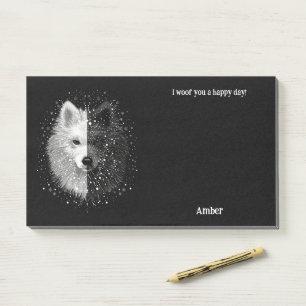 American Eskimo Abstract Art Dog Name Post-it Notes