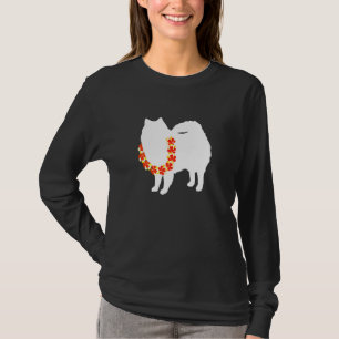 American Eskimo Aloha Hawaiian Lei Dog T-Shirt