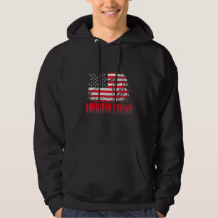 American Eskimo American Flag Dog Dad Dog Mum Hoodie