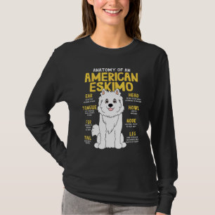 American Eskimo Anatomy Dog Mum Dad Cute T-Shirt