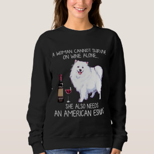 American Eskimo And Wine Dog Fitted Sweatshirt