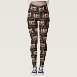 American Eskimo by the Fireplace Christmas Leggings