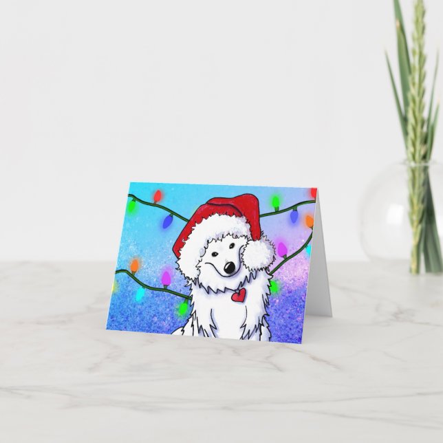  American Eskimo Christmas Card (Front)